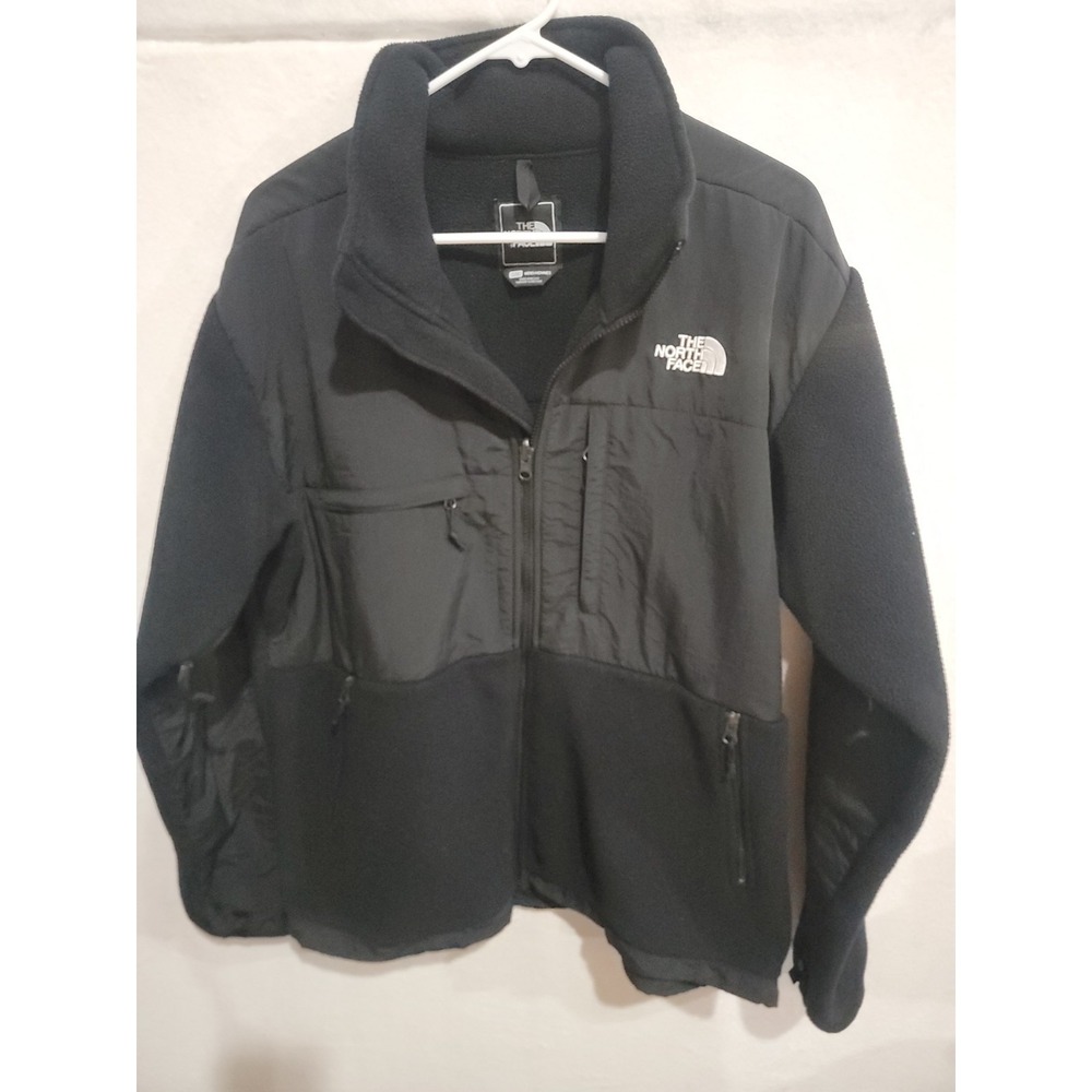 The North Face Denali Fleece Jacket sz L Black Polartec EUC! Retro TNF Nylon top